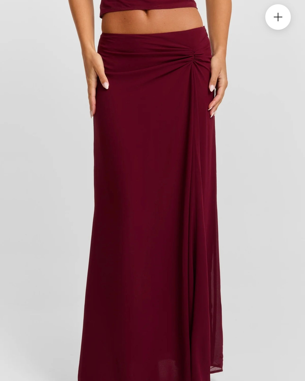 Odette Top Red & Seraphina Maxi Skirt Red